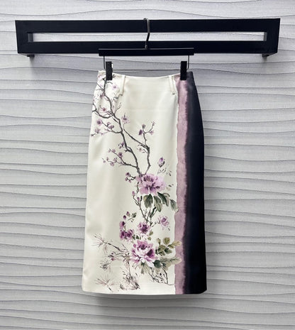 DIOR PRINTED STRAIGHT SKIRT 272228