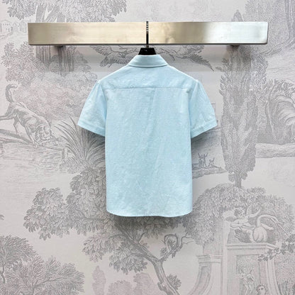 RALPH LAUREN SHORT-SLEEVE SHIRT LIGHT BLUE 274782