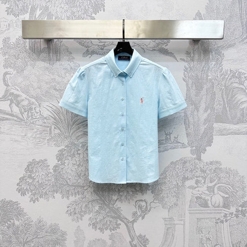 RALPH LAUREN SHORT-SLEEVE SHIRT LIGHT BLUE 274782
