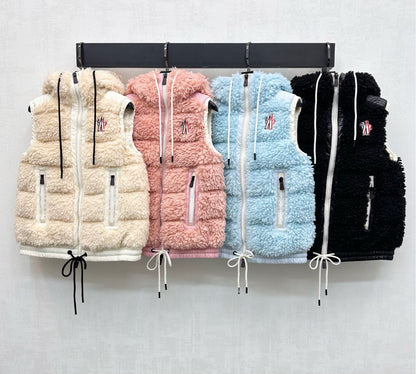 MONCLER 25S DOWN VEST IN PINK 106