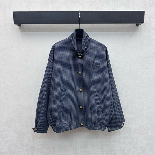 MIUMIU 26S COLLAR PLAID JACKET 893
