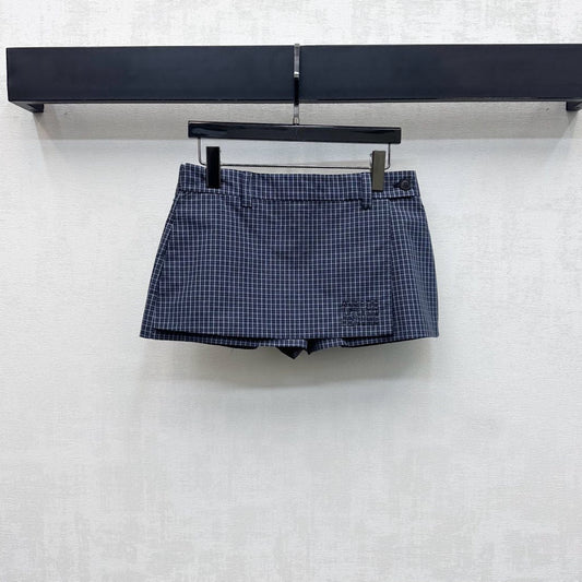 MIUMIU 26S MINI PLAID SKORT 894