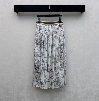 DIOR 26S FLORAL SILK SKIRT 1195