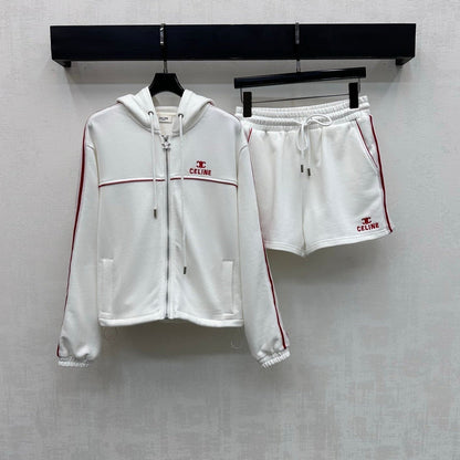 CELINE 26S HOODED JACKET AND SHORTS SET 127