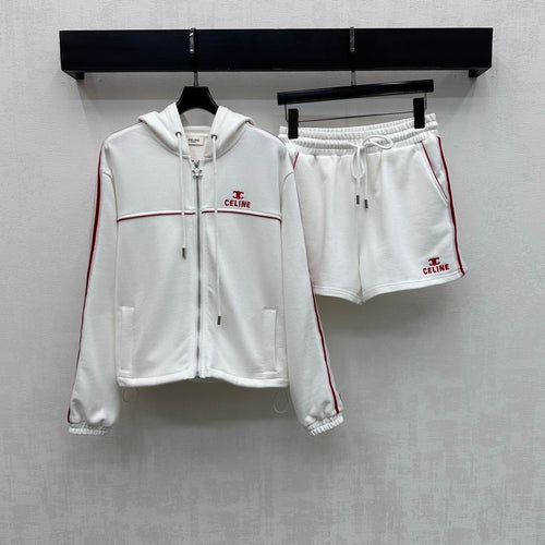 CELINE 26S HOODED JACKET AND SHORTS SET 127