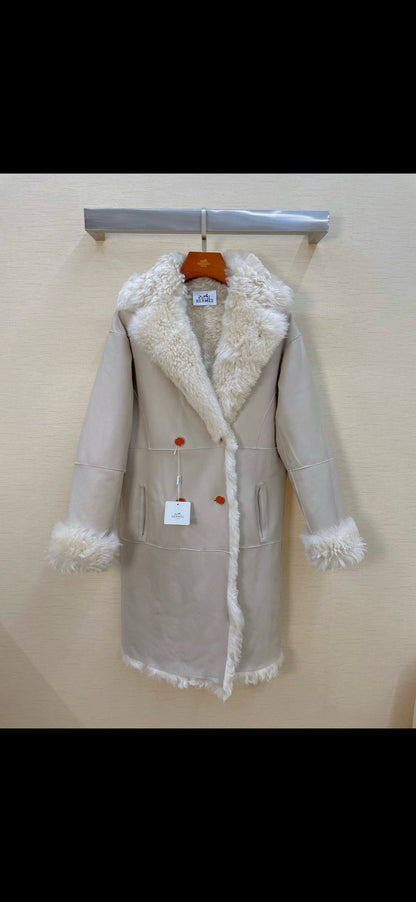 HERMES 25S LONG FUR COAT 234