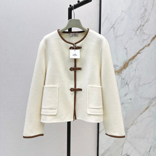 HERMES 25S REVERSIBLE SHORT CASHMERE COAT 130