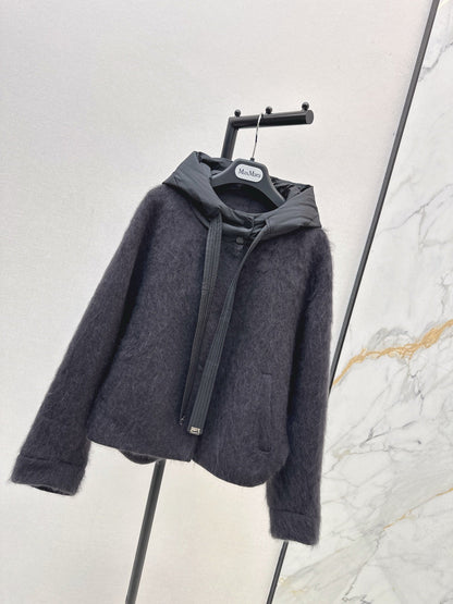 MAX MARA 25S HOODED KNIT JACKET 105