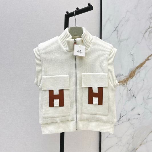 HERMES 25S SLEEVELESS KNIT VEST 235