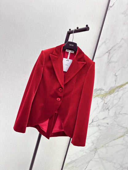 DIOR 25S VELVET BLAZER 522