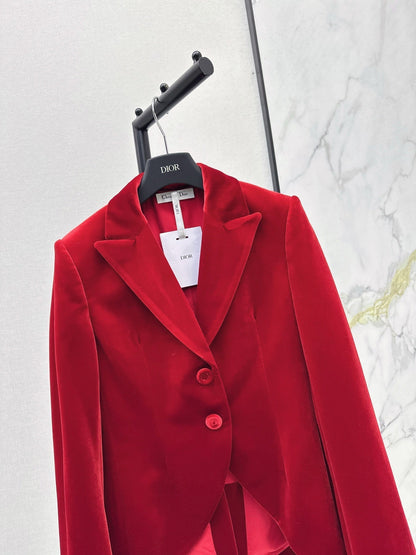 DIOR 25S VELVET BLAZER 522