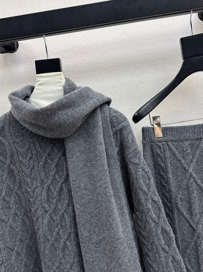 MAX MARA 25S KNIT SKIRT SET 092