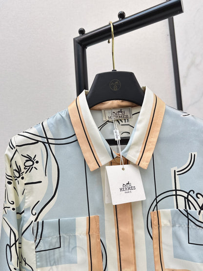 HERMES 25S SILK SHIRT 427