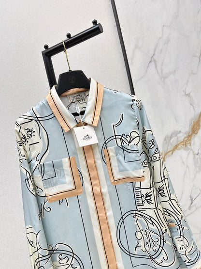 HERMES 25S SILK SHIRT 427
