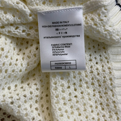 DIOR 26S SHORT-SLEEVE CUT-OUT KNIT TOP 1081