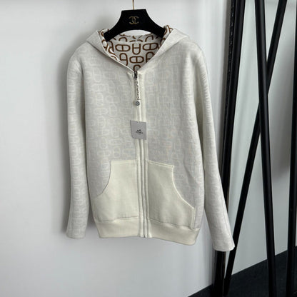 HERMES 25S REVERSIBLE CASHMERE SWEATER JACKET 113