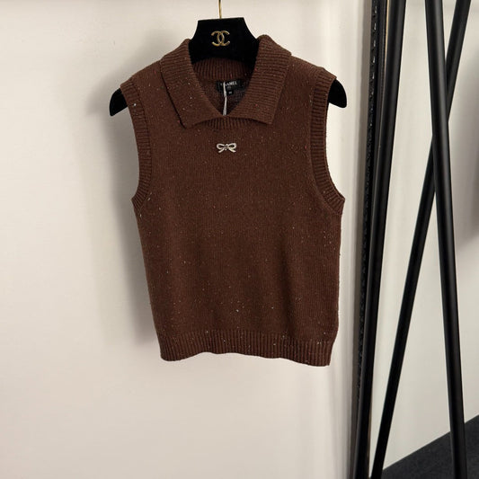CHANEL 25S SLEEVELESS CROCHET VEST 336