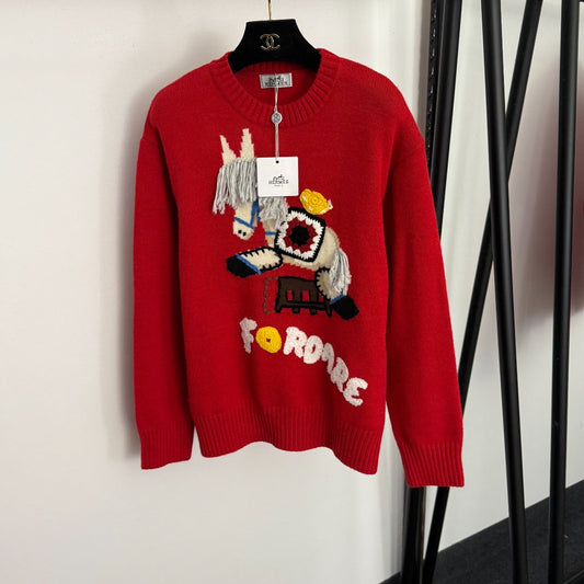 HERMES 25S LONG-SLEEVE SWEATER 456