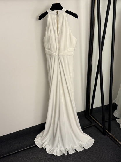 DIOR 26S PLEATED HALTER-NECK BLAZER DRESS 898