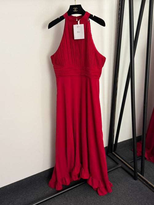 DIOR 26S PLEATED HALTER-NECK BLAZER DRESS 899