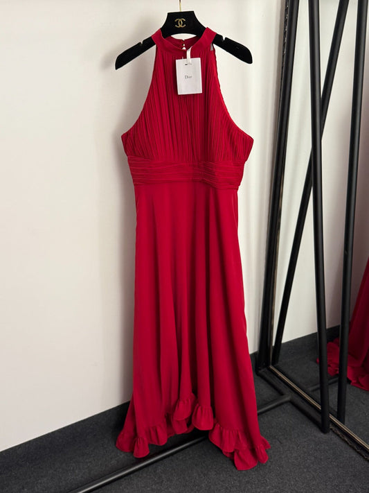 DIOR 26S PLEATED HALTER-NECK BLAZER DRESS 899