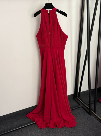 DIOR 26S PLEATED HALTER-NECK BLAZER DRESS 899