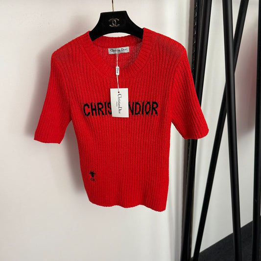 DIOR 26S SHORT-SLEEVE KNIT TOP 1131