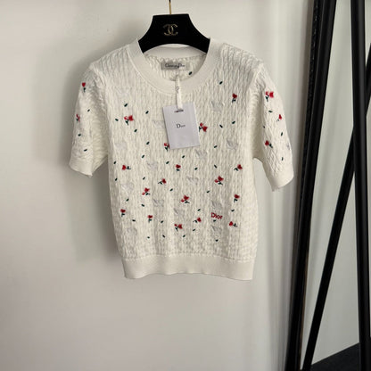 DIOR 26S SHORT-SLEEVE KNIT TOP 923