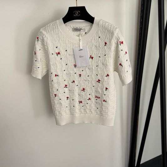 DIOR 26S SHORT-SLEEVE KNIT TOP 923