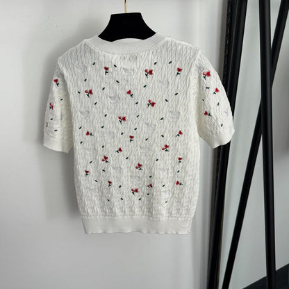 DIOR 26S SHORT-SLEEVE KNIT TOP 923