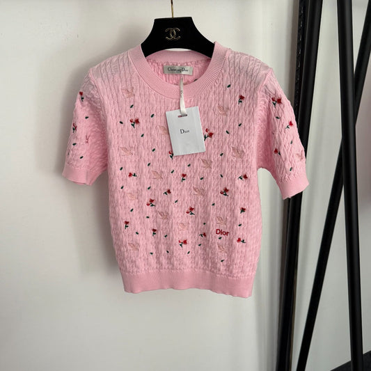 DIOR 26S SHORT-SLEEVE KNIT TOP 924