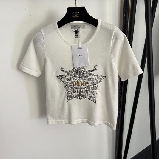 DIOR 26S SHORT-SLEEVE KNIT T-SHIRT 1037