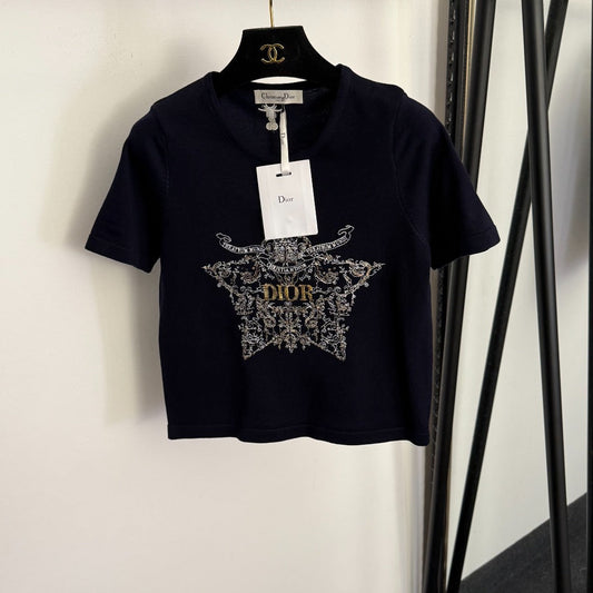 DIOR 26S SHORT-SLEEVE KNIT TOP 1036
