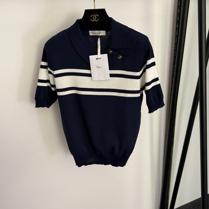DIOR 26S SHORT-SLEEVE KNIT SWEATER 1028