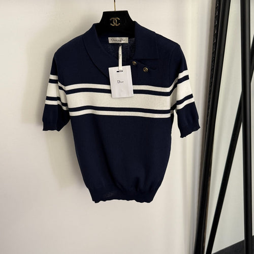 DIOR 26S SHORT-SLEEVE KNIT SWEATER 1028