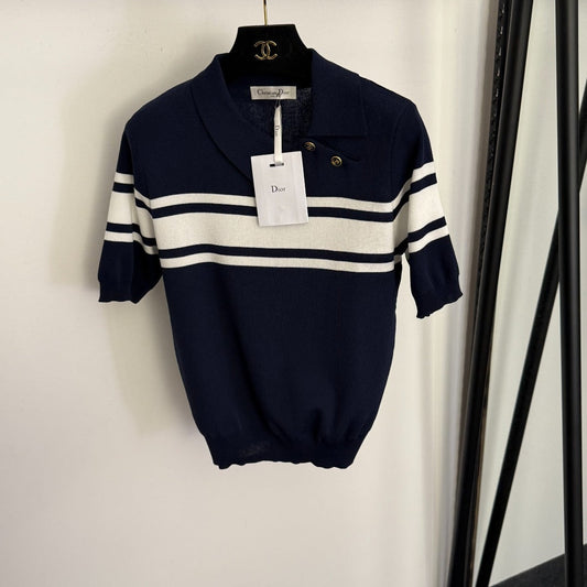 DIOR 26S SHORT-SLEEVE KNIT SWEATER 1028