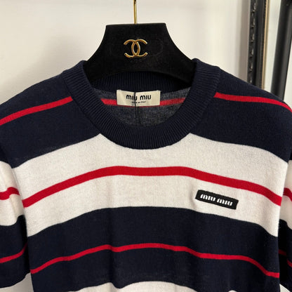 MIUMIU 26S SHORT SLEEVE KNIT SWEATER 1026