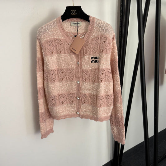 MIUMIU 26S LONG SLEEVE KNIT CARDIGAN 1025