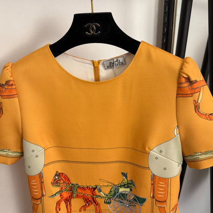 HERMES 26S SHORT SLEEVED DRESS 527