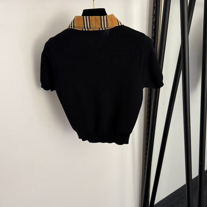 BURBERRY 26S SHORT-SLEEVE KNIT POLO SHIRT 364