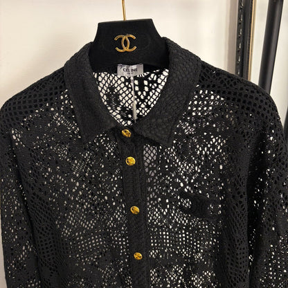 CELINE 26S LONG SLEEVE LACE SHIRT 151