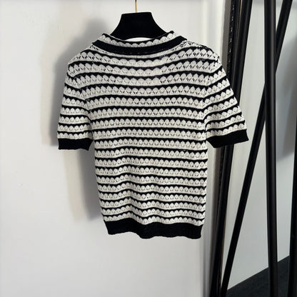 CELINE 26S SHORT SLEEVE KNIT TOP 136