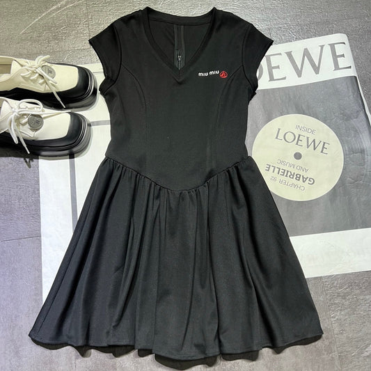 MIUMIU 26S V-NECK MINI DRESS 937