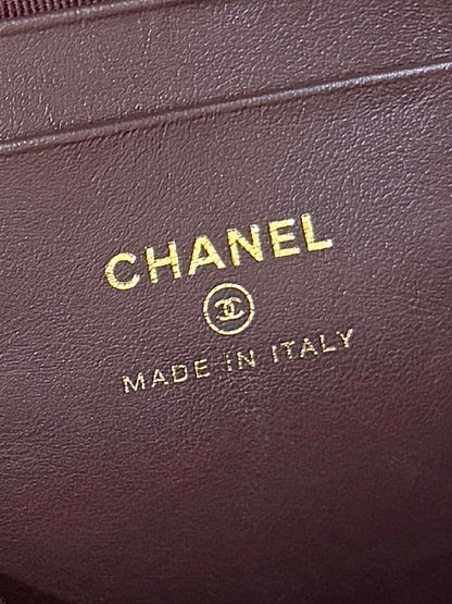 CHANEL 25S CLUTCH WITH CHAIN 18 IN BLACK CALFSKIN GOLD HARDWARE