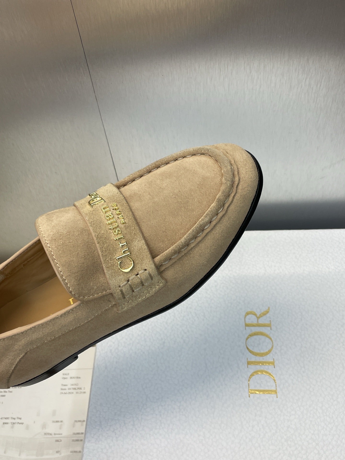 DIOR 25S LOAFER IN LIGHT BROWN SUEDE