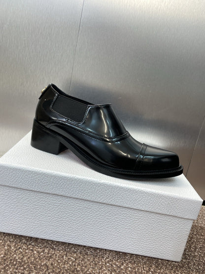 DIOR 25S DANDY DERBY SHOE 35MM IN BLACK BRUSHED CALFSKIN
