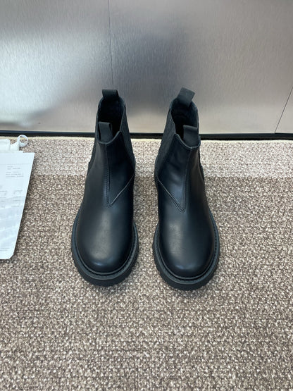 DIOR 25S D-QUEST CHELSEA ANKLE BOOTS 25MM IN BLACK CALFSKIN AND CANVAS