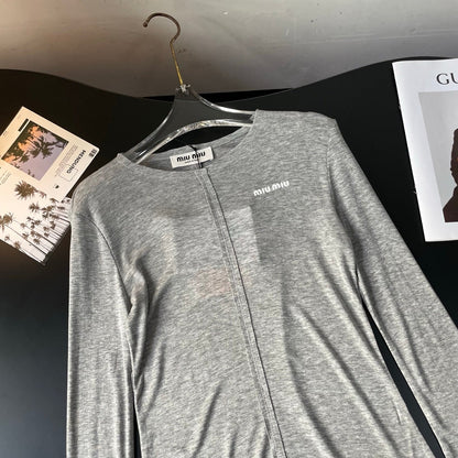 MIUMIU LONG-SLEEVE T-SHIRT STYLE 46