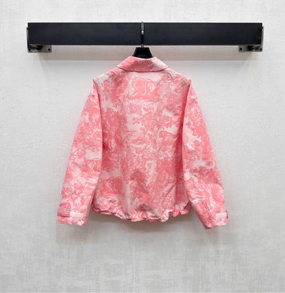 DIOR JACKET WITH TURN-DOWN COLLAR IN PINK