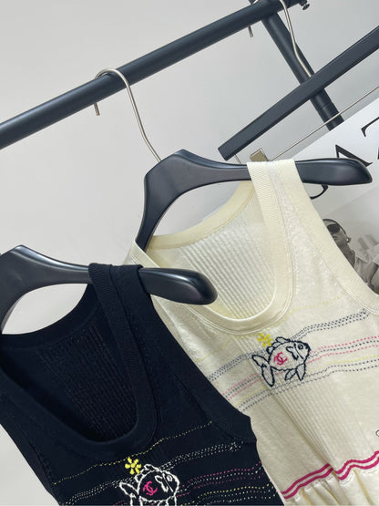 CHANEL SLEEVELESS KNIT TOP 273202